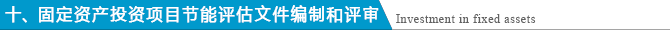 固定資產投資項目節能評估文件編制和評審
